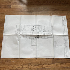 Large Foldout Architectural Blueprint Super 8 Motel Uniontown PA Y2K 36×24