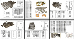 39’x49’ 3 Beds, 3 Baths Luxury Modern House Architectural Build Plans PDF.