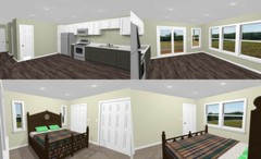 36×42 Apartment with 1-Car 1-RV Garage — PDF Floor Plan — 961 sqft — Model 2B