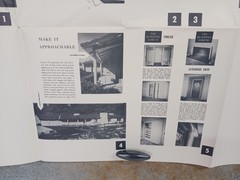VTG 1950s Ranch Modern U Shape MCM Good Housekeeping House Floor Plan Barkhorn