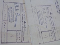 1958 AVILA ENTERPRISES SEBASTOPOL CA. HOUSE BLUEPRINTS 8 OLD PAPER EPHEMERA