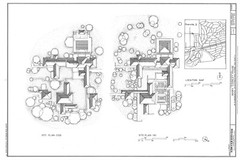 Frank Lloyd Wright Prairie Style home, architectural drawings, Coonley House