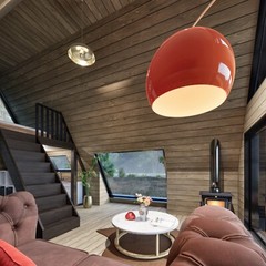 A Frame Tiny House Plan, 20’x24′ A Frame House Plans, Hard Copy