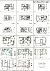 Small House Plan 11×15 M 36×49 Feet 5 Beds PDF Full Plan (A4 Hard Copy)