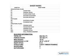 Modern 26′ x 34′ Willow Cabin Architectural Plans – PDF Download