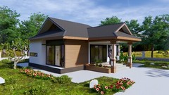 Cool Home Plans 11×14 Meters 36×46 Feet 3 Beds 2 Baths Gable Roof (A4 Hard Copy)