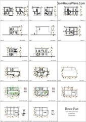 Small House Plan 23×33 Feet 7×10 Meter 4 Beds 3 Baths Flat Roof (A4 Hard Copy)