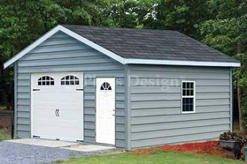 Car Garage Building Plans 18 x 20 Structure Blueprint, Design # 51820
