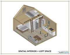 320SF Cabin w/ Loft DIY Plans – 16′ x 20′ Tiny House Build Instructions PDF