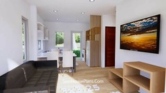 Small House Design 7×7 Meter 24×24 Feet 2 Beds Shed Roof (A4 Hard Copy)