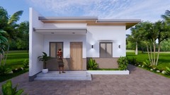 20×33 Feet Small House Plan 6×10 Meter 2 Bed 1 Bath Shed Roof (A4 Hard Copy)