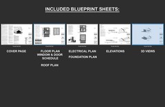 Smokies Cabin Plans 24×28 – Modern Cottage Blueprints – Vacation Home Design