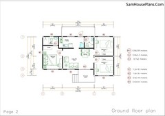 36×20 Feet Small House 11×6 Meter 3 Beds 2 Baths Terrace PDF & (A4 Hard Copy)