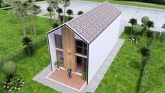 16×33 Feet House Plan 5×10 Meter 2 Beds 2 Baths Gable Roof PDF (A4 Hard Copy)