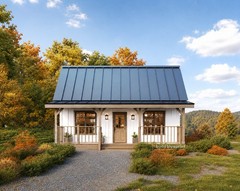 Traditional 2 Bedroom Cabin Architectural & Construction Plans – PDF Download