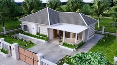 49×30 Feet House Design Plan 15×9 Meter with 3 Beds PDF Plan (A4 Hard Copy)