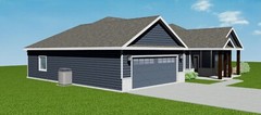 1774 sq.ft., 4 Bedroom, 2 Bath, 2-car garage – Craftsman Home / House Plan