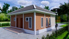30×30 Feet Small House 9×9 Meter 2 Beds 2 Baths Hip Roof PDF & (A4 Hard Copy)