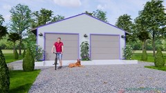 24×24 Feet 2 Cars Garage Shed Plan 7.3×7.3 Meter PDF Plans (A4 Hard Copy)