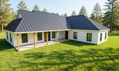 Classic Country Farmhouse Plan: 2,250 (Living) Sqft-3 Bedroom-2.5 bath-Office-Di