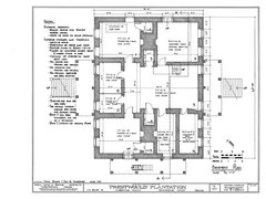 Architectural Home Plans, Prestwould Virginia Plantation Mansion w/ cottages