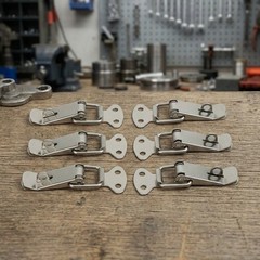 Secure Your Closet with Stainless Steel Spring Loaded Clamps Pack of 4 Latches