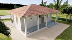 Small House Plans 32×16 Feet 9.5×8 Meter 1 Bed 1 Bath Hip Roof (A4 Hard Copy)