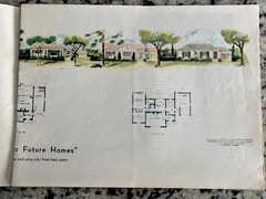 Vintage 1945 Future Homes Co Home Plan Catalog MCM Ranchers 50 Colorful Drawings