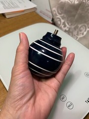 Door knob Navy blue with white stripes Heavy