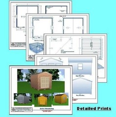 10×14 Storage Shed Plans Package, Blueprints, Material List & Instructions