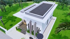 Custom Small House Plan 6×8 Meter 20×27 Feet 2 Bed 1 Bath Terrace (A4 Hard Copy)