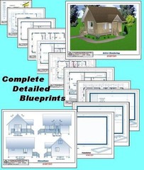 16×22 Cabin w/Loft Plans Package, Blueprints, Material List