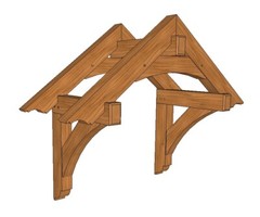 32″ x 54″ Timber Frame Entry Roof DIY Building Plans, Downloadable PDF