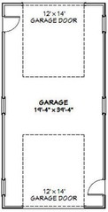 20×40 1-RV Garage — 800 sq ft — PDF Floor Plan — Model 2A
