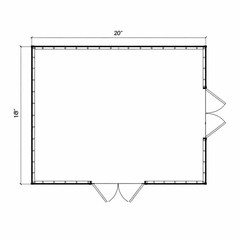 16’x20′ Shed Plans/ Modern Garden Garage Blueprint