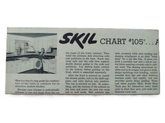 MCM Kitchen Cabinets Cupboards Construction Guide Vintage 1950s Skil Chart 105