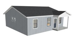 Complete Construction Plans PDF for residence or cabin 1024 SF 2BR 1B 1/4″ Scale