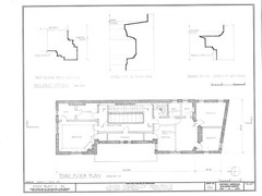 Frank Lloyd Wright Prairie Style home, architectural drawings, Charnley House