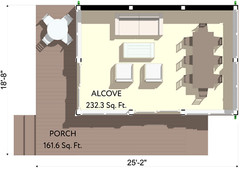 25×18 Backyard Office / Bar / Tiny House Architectural Build Plans PDF Download