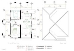 22×28 Feet Small House Plan 6.5×8.5 Meter 2 Beds 1 bath PDF (A4 Printed Plans)