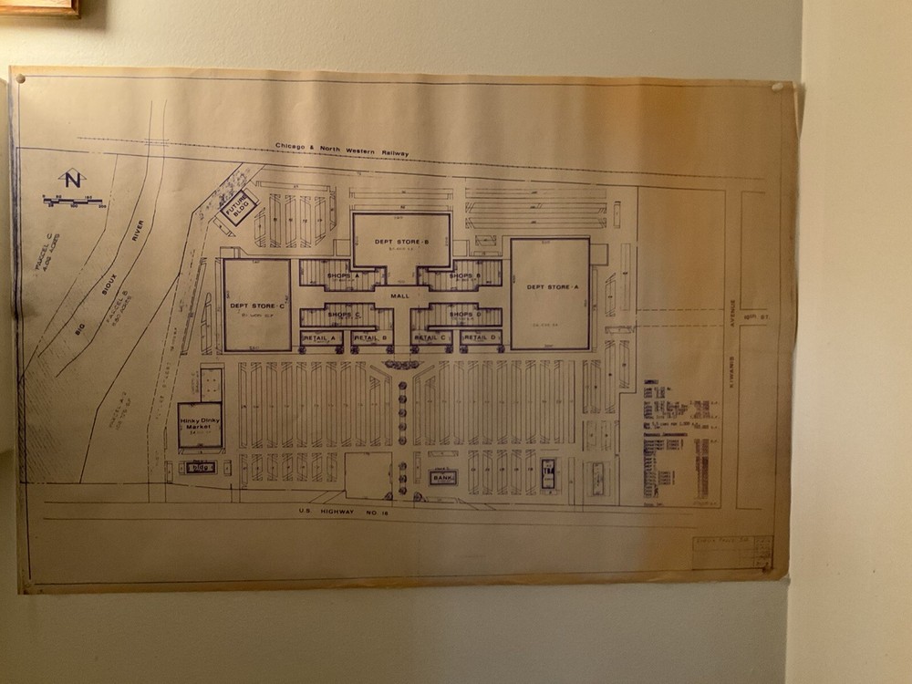 Vintage Blueprints 1972 Sioux Falls South Dakota