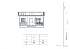 Cottage Tiny House Plan & Wood Cabin 3D images with PDF Blueprint
