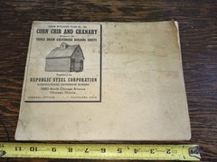 Vintage Corn Crib And Grainary Blue Prints Building Plan Republic Steel Corp Chi