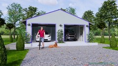 24×24 Feet 2 Cars Garage Shed Plan 7.3×7.3 Meter PDF Plans (A4 Hard Copy)