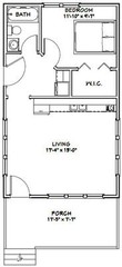 18×30 Tiny House — 540 sq ft — PDF Floor Plan – Model 5F