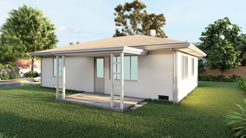 Construction Plans for 36×25 Wood Home – 900 SqFt, 2 Bedrooms