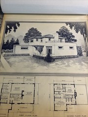Vintage 1948 MCM Contemporary Home Blueprint Triflex Service Washington DC Plan