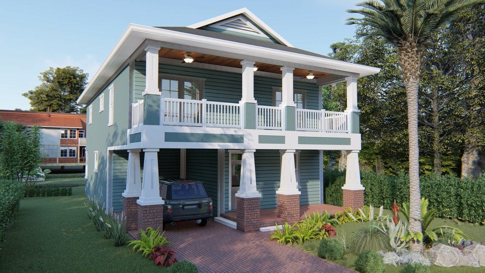CADFILE BLUEPRINTS AMERICAN FOURSQUARE TWO STORY HOUSE PLAN ARCHUP #113A4S