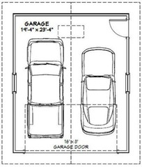 20×24 2-Car Garage — 480 sq ft — PDF Floor Plan — Model 6
