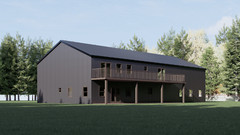 Barndominium, 3 Beds 3.5 Bath with balcony, 40’x80′ floor plan, (3200 SF) | PDF